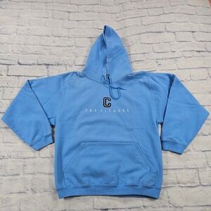 The Cotton Exchange The Citadel Hoodie Mens S Blue Embroidered Made in USA VTG